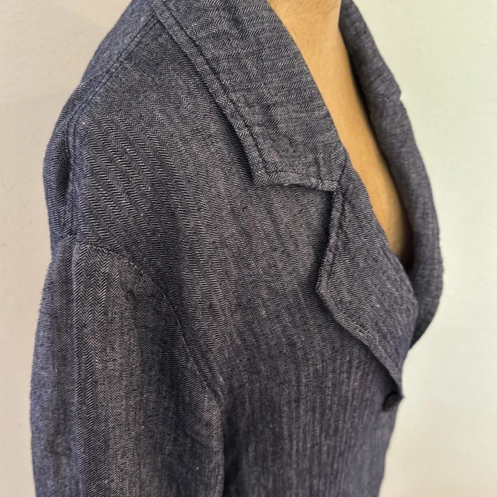 Sundance M Duster Jacket lightweight Chambray Floral lined Denim Jacket VGUC - Picture 8 of 10
